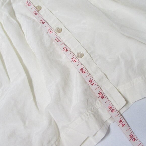 J. Jill Ivory Button Down Collared Blouse Size M - Picture 10 of 12